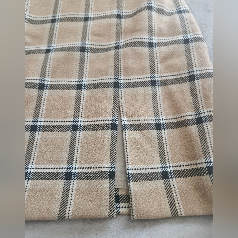Wilfred Checkered Mini Skirt in Tan and Black - Picture 5 of 6